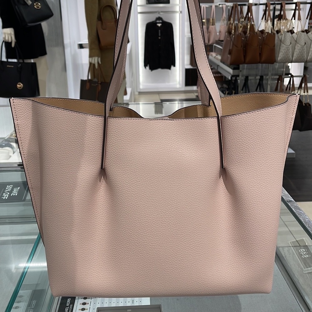 MICHAEL KORS Emilia Large Pebbled Leather Tote Bag POWDER BLUSH - Picture 9 of 16
